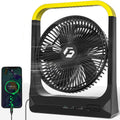 AtelierVivant 20800mAh USB Desktop Fan 80H Long Lasting 3350RPM Portable Fan with 4 Speeds 3 Timers for Travel Office Camping