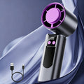 Velocity Pro High-Speed Handheld Fan - with 199-Speed Scroll & Digital Display (Space Grey / Arctic White / Petal Pink)